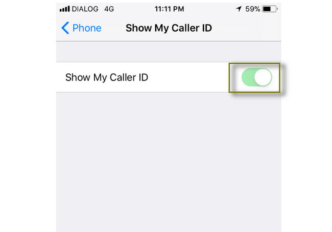 choose the Show My Caller ID button