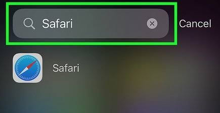 Add Safari Using Spotlight Search