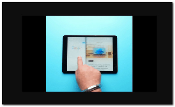 verwijder het gesplitste scherm op de verticale balk van de iPad