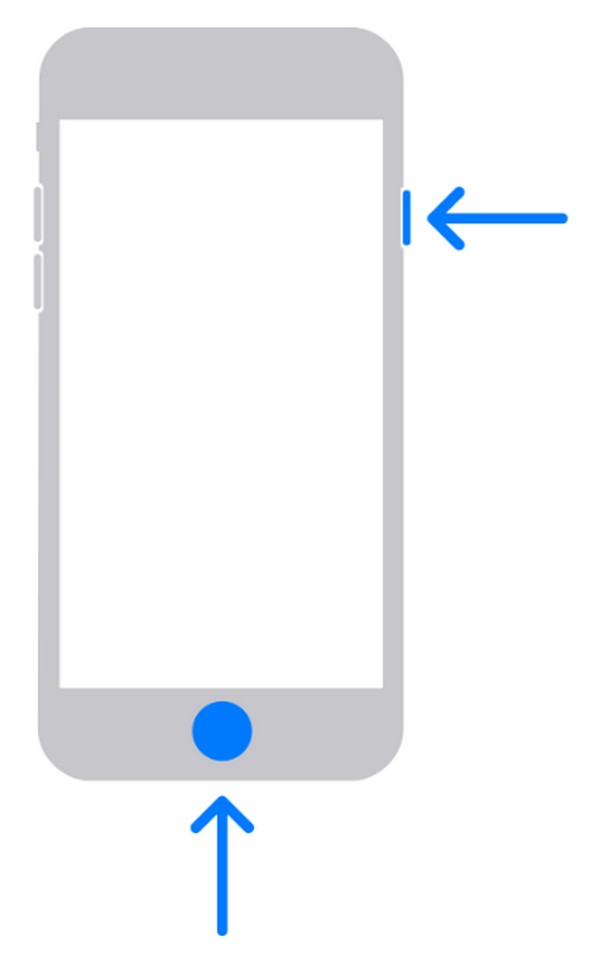 przełącz iPhone'a w tryb odzyskiwania za pomocą przycisku Home