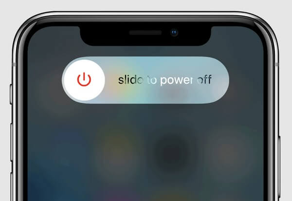 glisser pour éteindre l'iphone