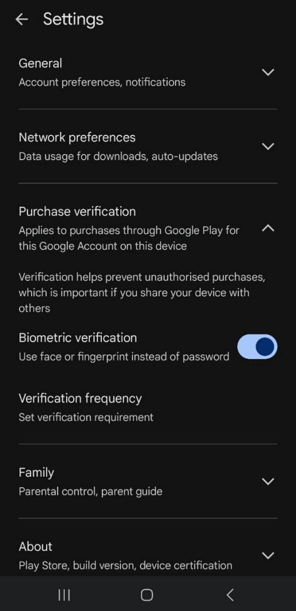 Disable Purchase Verification