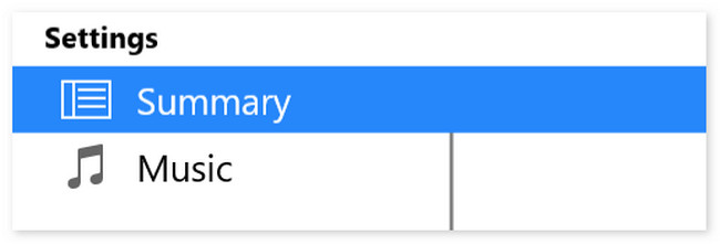 summary button on itunes
