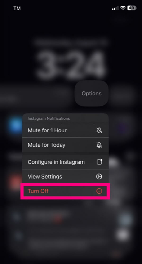 turn off notifications