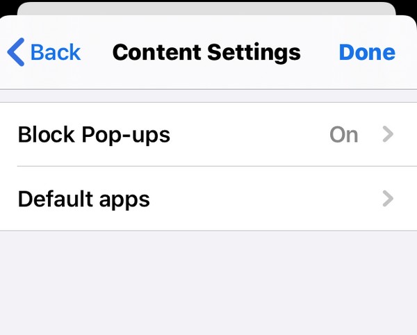 turn off pop up blocker on iphone chrome