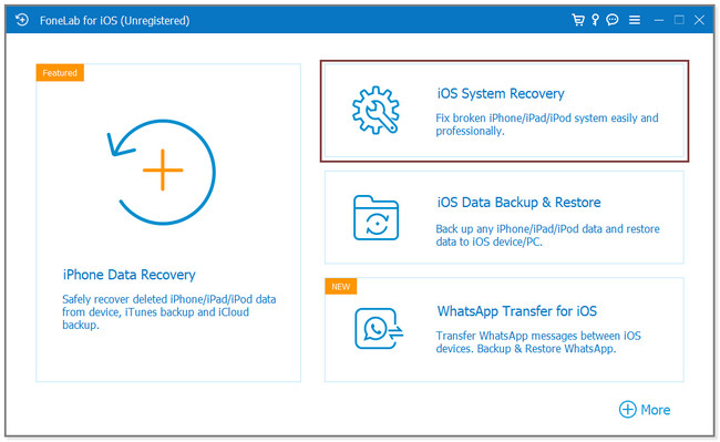 Välj iOS System Recovery