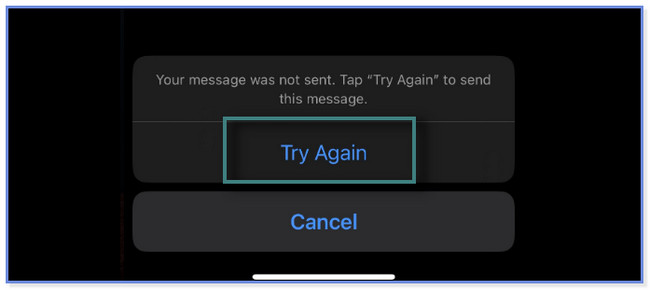 tap the Try Again button at the bottom of the iPhone screen