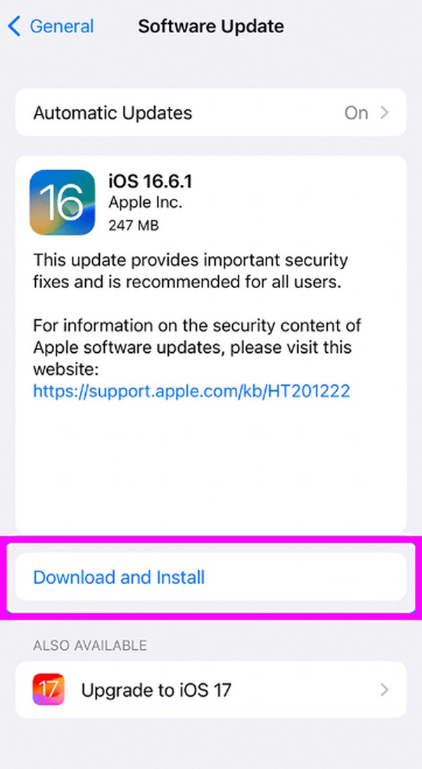 download and install update