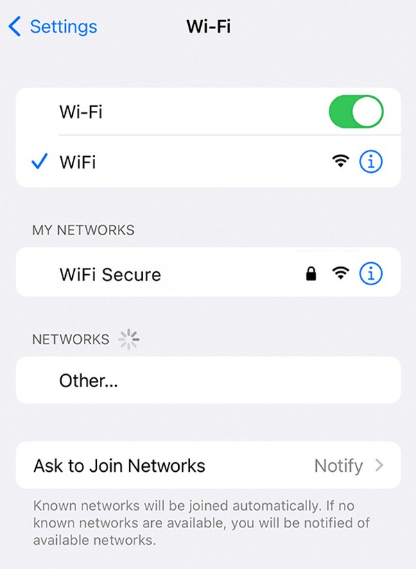 turn on wifi