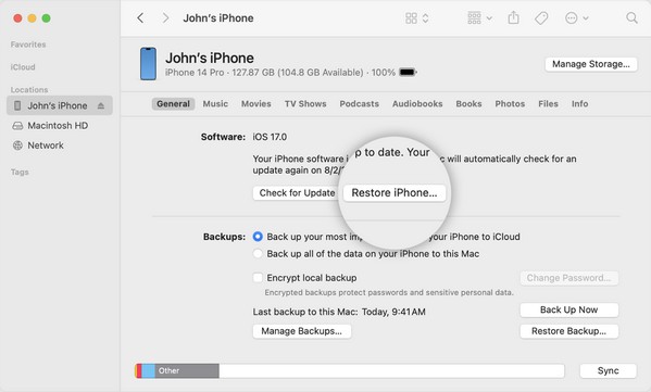 get to ios set up assistant through finder