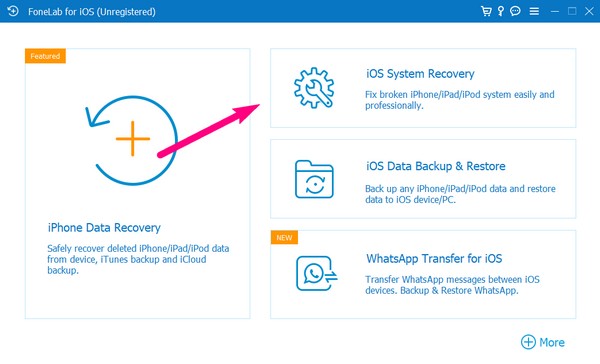 Velg iOS System Recovery-boksen