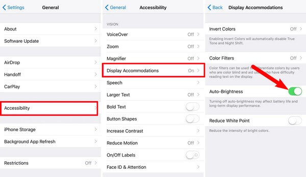 Ενεργοποιήστε το iPhone Auto-Brightness