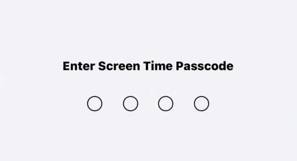 输入屏幕使用时间密码