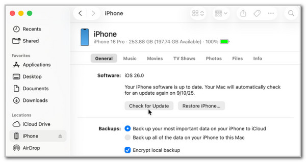 Click Restore iPhone Button