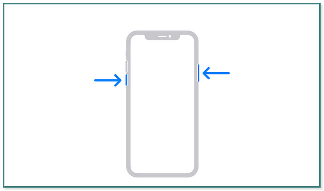 Pressione e segure o botão de volume ou lateral