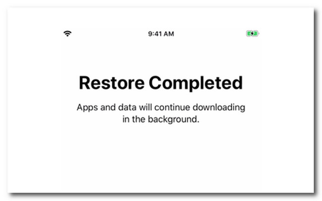  click Restore from the Backup button
