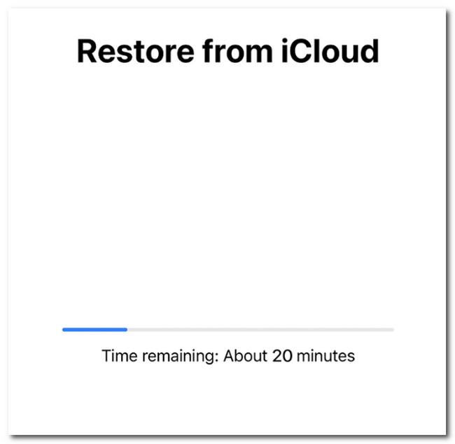 Restore from the iCloud screen