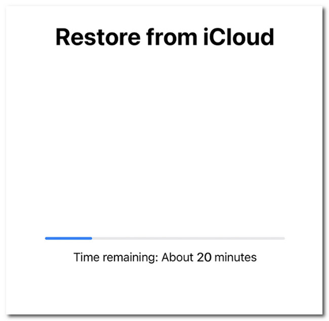 Restaurer à partir de l'écran iCloud