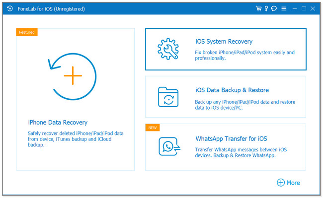 Välj knappen iOS System Recovery