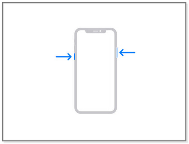 press the Volume or Side button