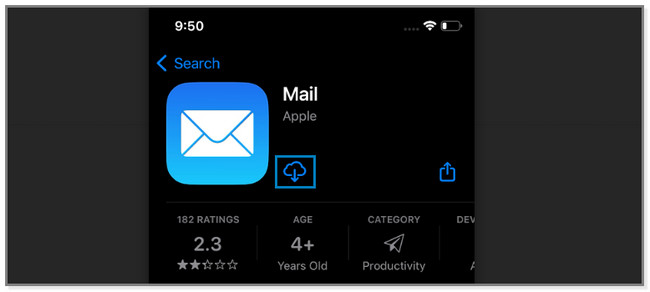 tap the Cloud icon to download the app