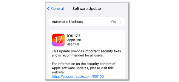 Toggle on Automatic Updates