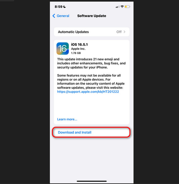 download and install new ios