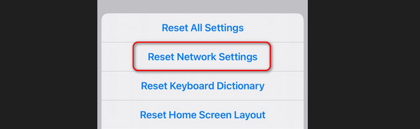 reset iphone network settings