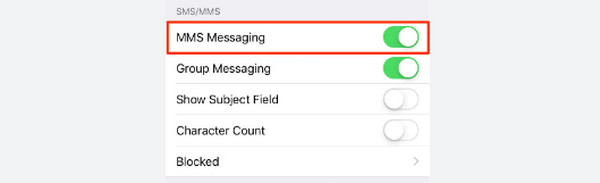 habilitar mensajes mms en iphone