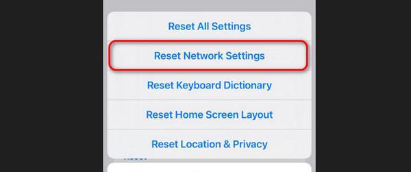 reset network settings