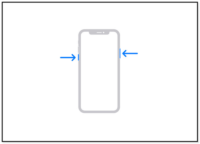 Trykk på volumsideknappen på telefonens side