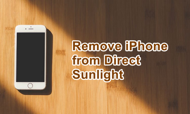 verwijder de iPhone uit zonlicht