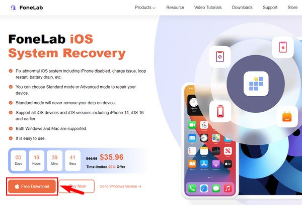 Просмотрите Восстановление системы FoneLab iOS