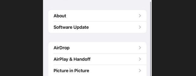software update button on iphone