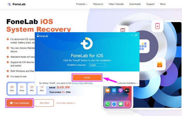 Файл восстановления системы FoneLab iOS