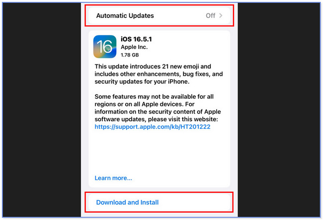 tik op de download- en installatieknop in de iPhone-instellingen