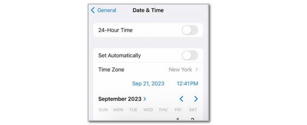 Tap Set Automatically Button