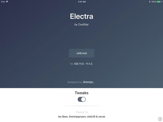 Bilgisayar Electra olmadan Jailbreak iPad jailbreak