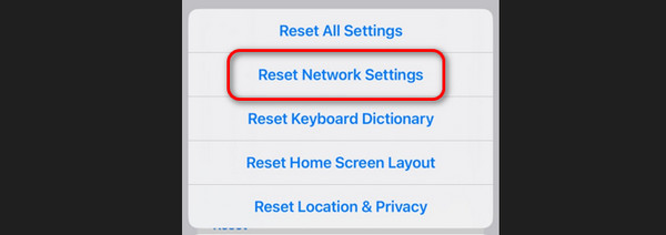 reset network settings