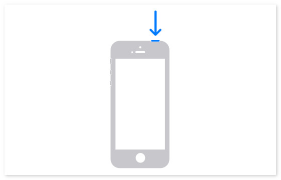 redémarrer l'iPhone avec le bouton d'accueil et le bouton supérieur