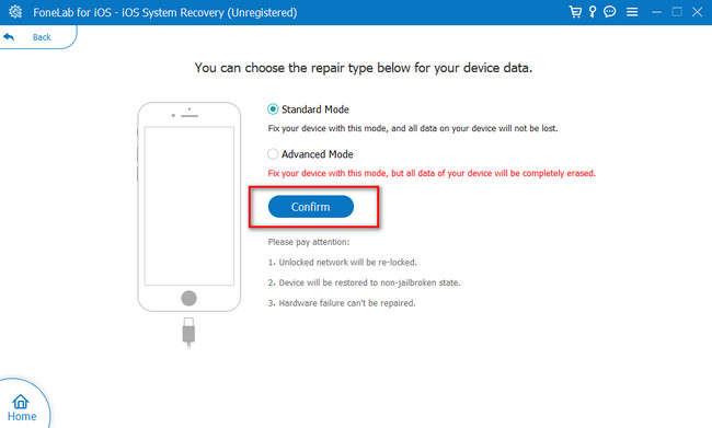 click confirm button