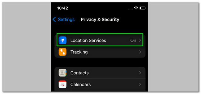 tap location service icon