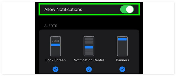 autoriser les notifications sur iPhone