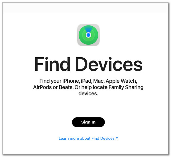 Select Sign In Button