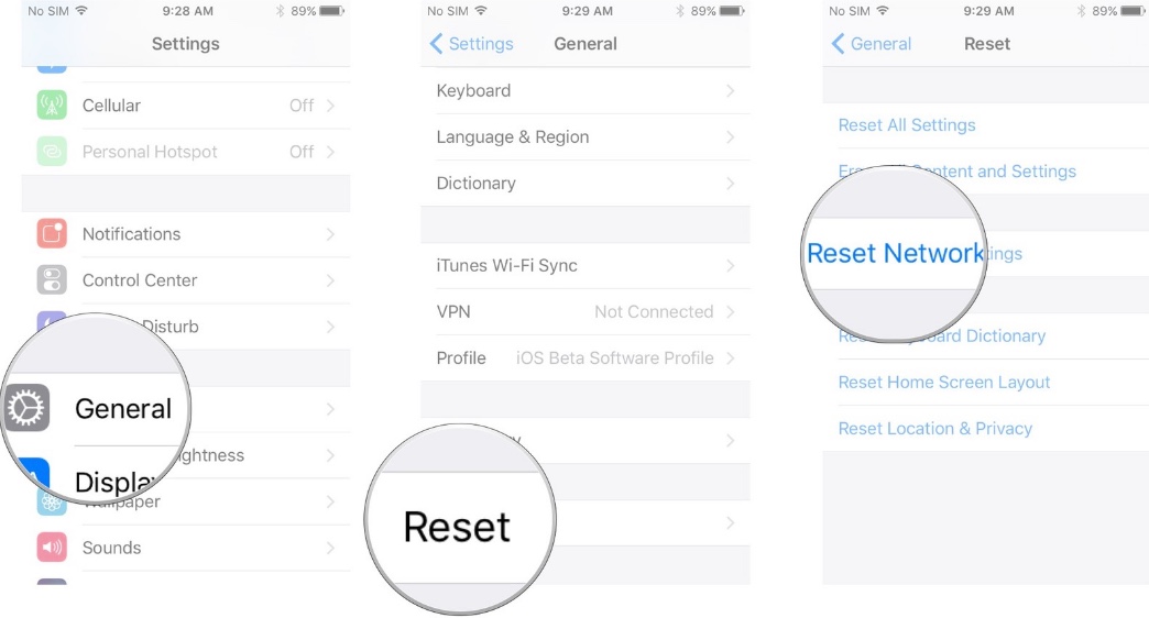 Reset Network Settings