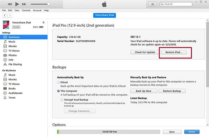 iPhone iTunes visszaállítása