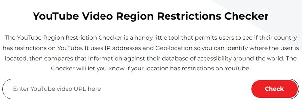 YouTube Geo-Restriction Checker