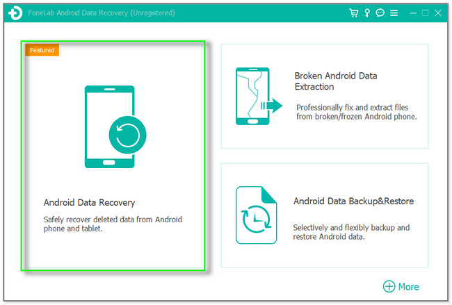 click the Android Data Recovery button