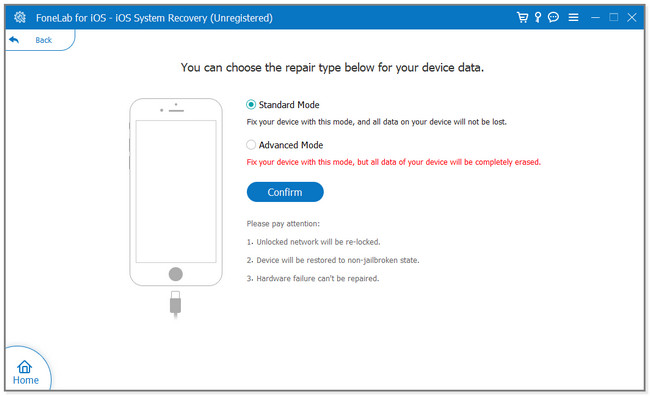 Select the Standard icon