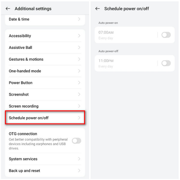 Go To Additional Settings
